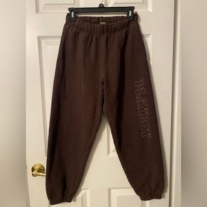 Playboy brown sweat pants- Size S